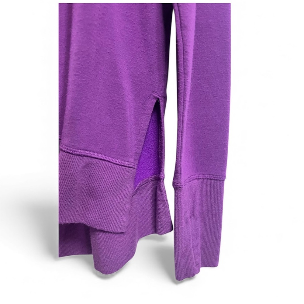 Athleta Coaster Luxe Fleece Women's Purple Running Sweatshirt Oversized Small. - Picture 3 of 7
